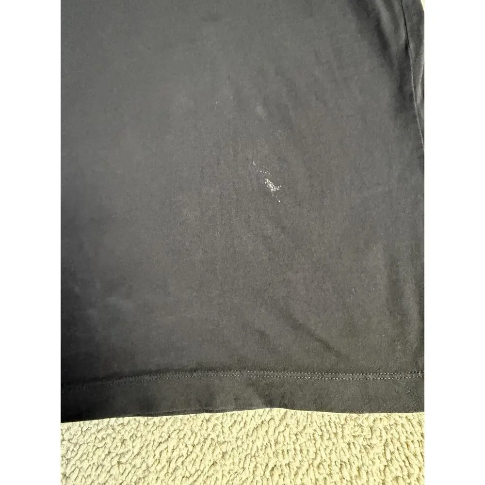 True Religion Shirt Mens L Black Brand Jeans Graphic Crew Neck Tagless Cotton